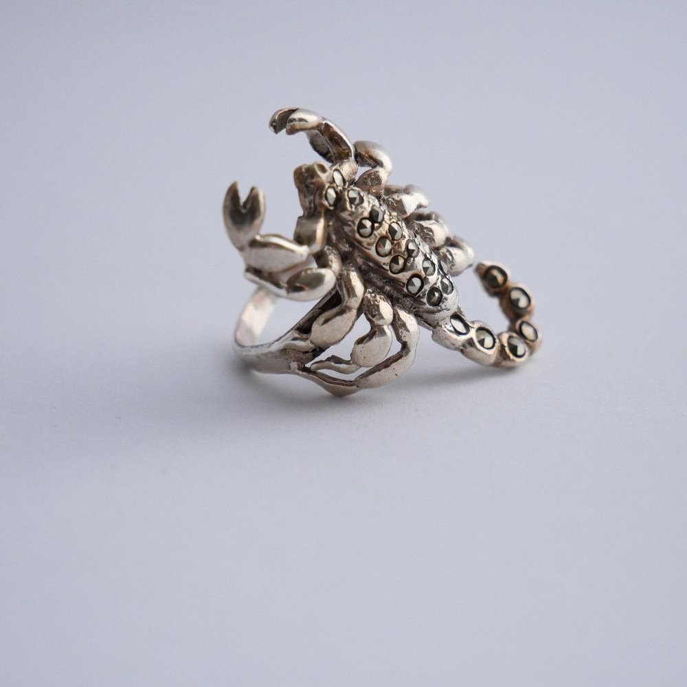 Scorpion silver ring